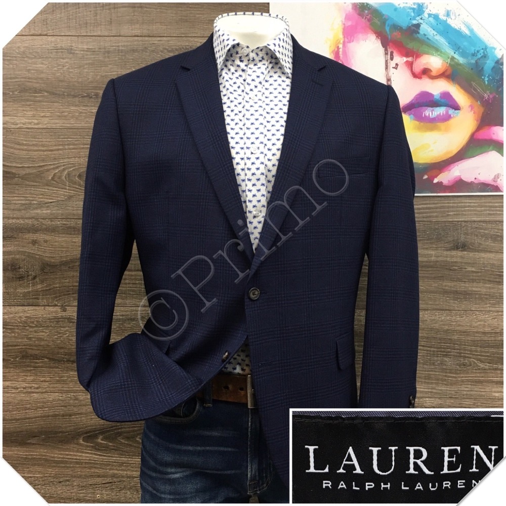 RALPH LAUREN Mens Wool Blazer Sport Coat Casual Jacket Size 46R Classic Suit